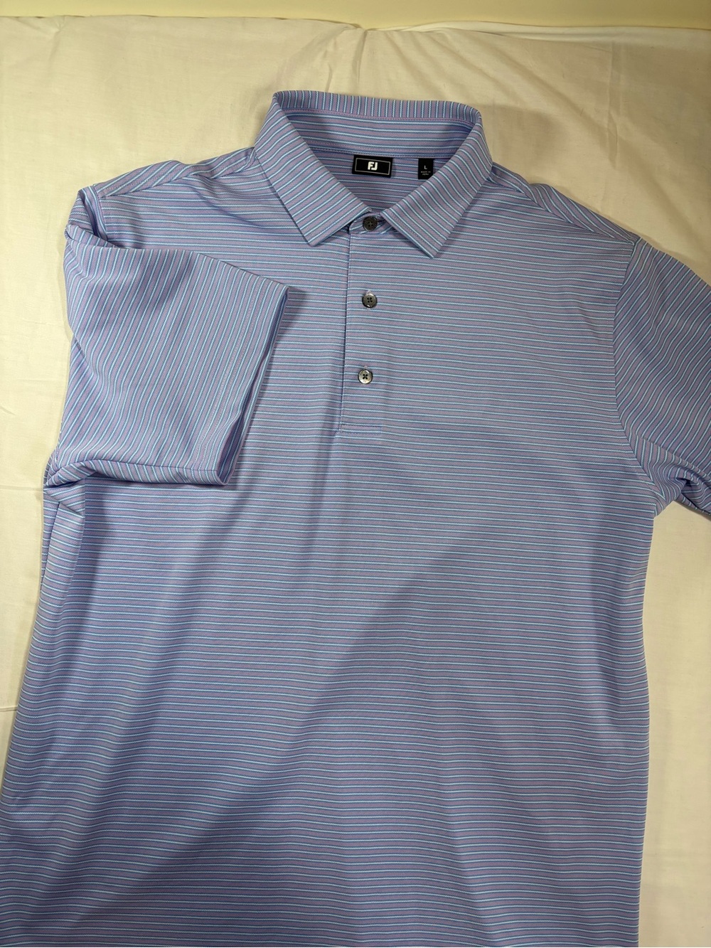 FootJoy Men’s Light Blue Micro-Stripe Polo
